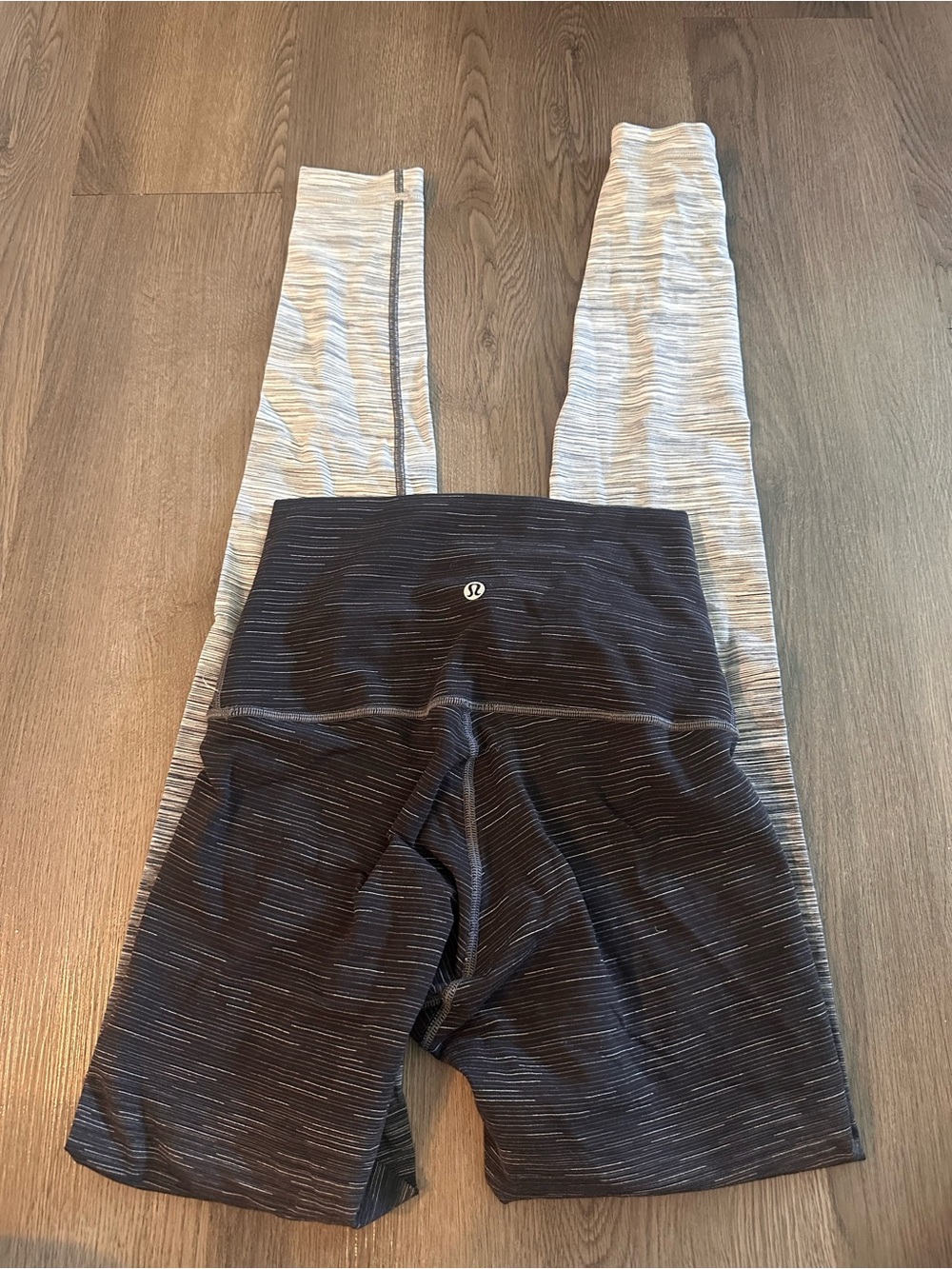 lululemon Striped Shine Yoga Jacket - Black with Silver Pinstripes
